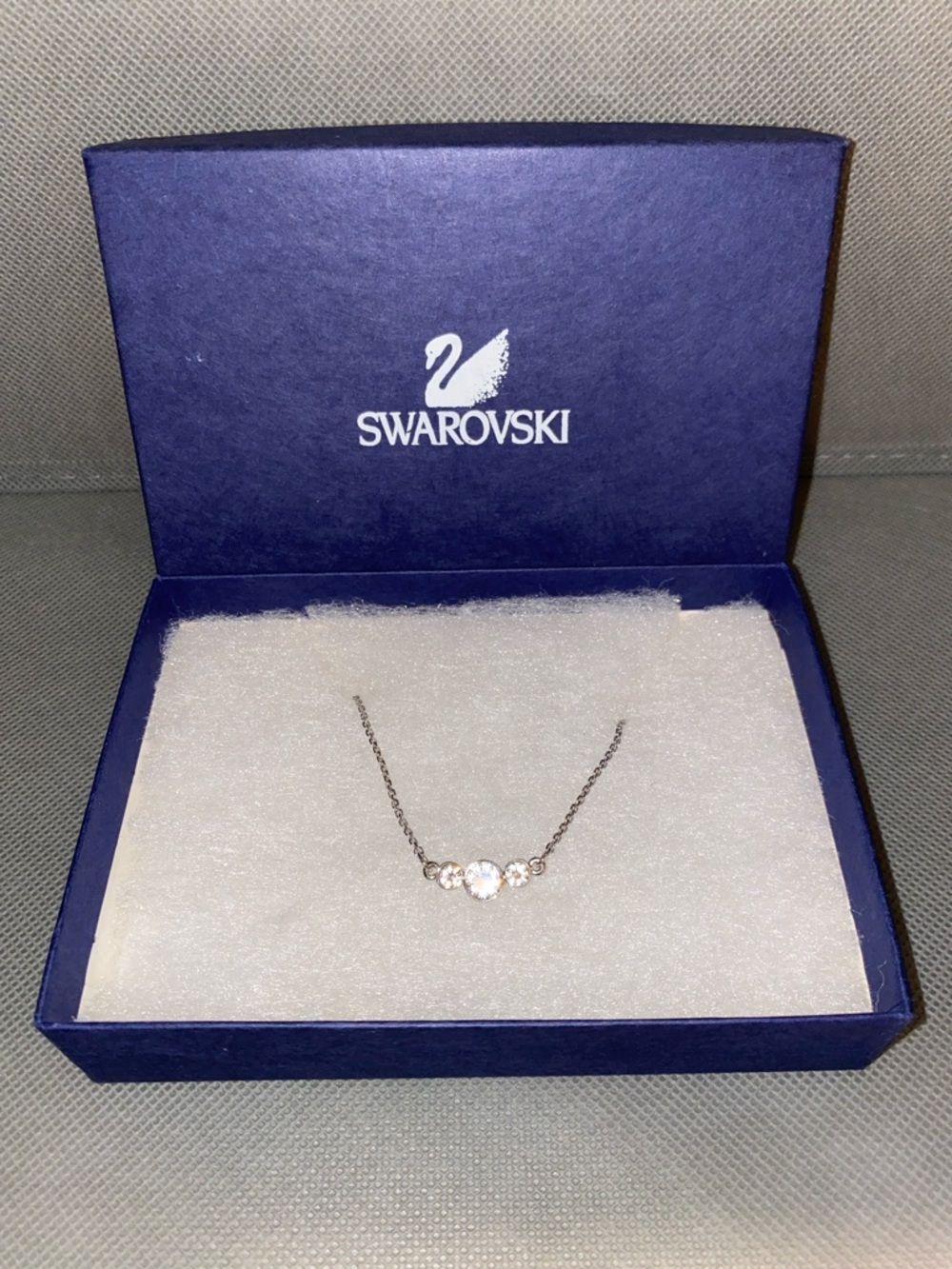 Like New Swavorski Triple Crystal Necklace